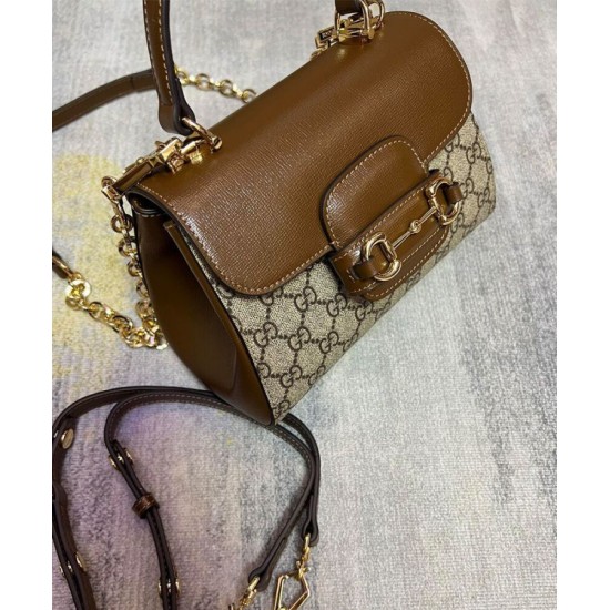 Replica Mini Borsa Gucci Horsebit 1955 703848 Caffè