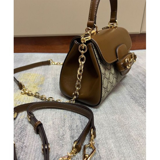 Replica Mini Borsa Gucci Horsebit 1955 703848 Caffè