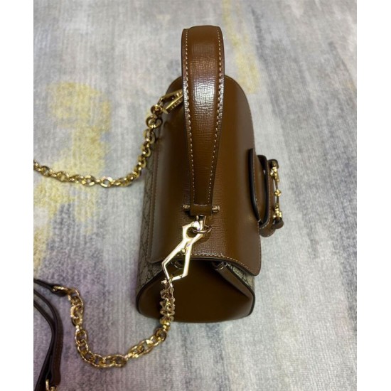 Replica Mini Borsa Gucci Horsebit 1955 703848 Caffè