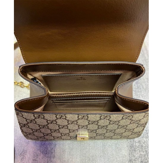 Replica Mini Borsa Gucci Horsebit 1955 703848 Caffè