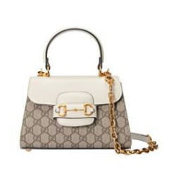 Replica Mini Borsa Gucci Horsebit 1955 703848 Crema
