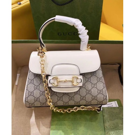 Replica Mini Borsa Gucci Horsebit 1955 703848 Crema