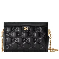 Replica Borsa a tracolla in pelle Gucci Matelasse 702200 nera