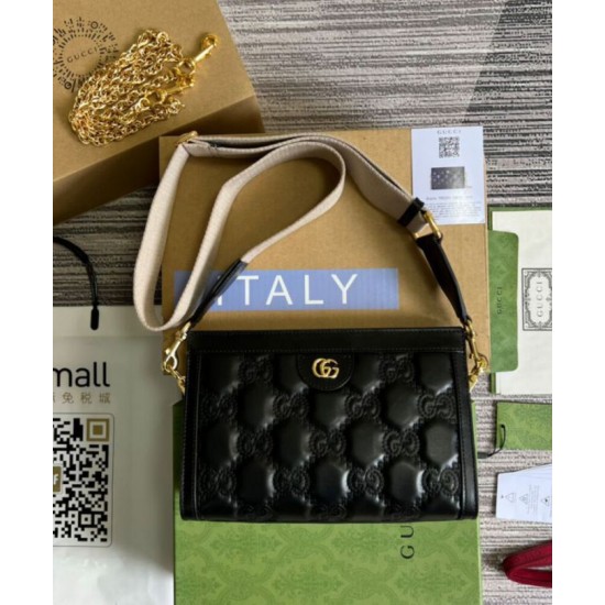 Replica Borsa a tracolla in pelle Gucci Matelasse 702200 nera
