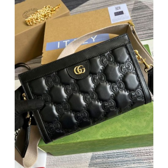 Replica Borsa a tracolla in pelle Gucci Matelasse 702200 nera