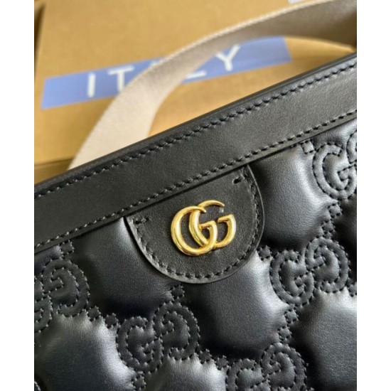 Replica Borsa a tracolla in pelle Gucci Matelasse 702200 nera