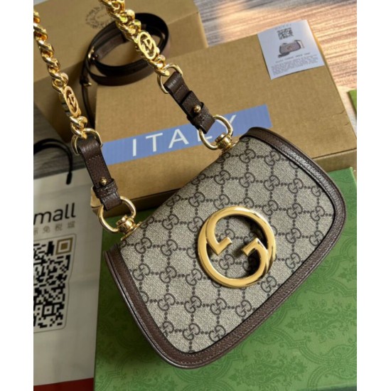 Replica Borsa a tracolla Gucci Blondie Mini 724645 Caffè scuro
