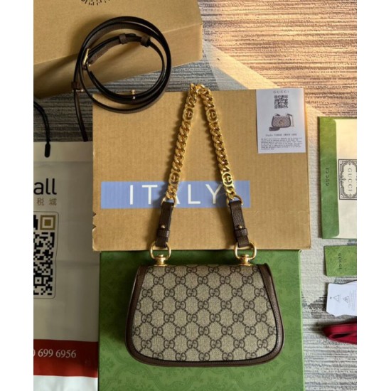 Replica Borsa a tracolla Gucci Blondie Mini 724645 Caffè scuro