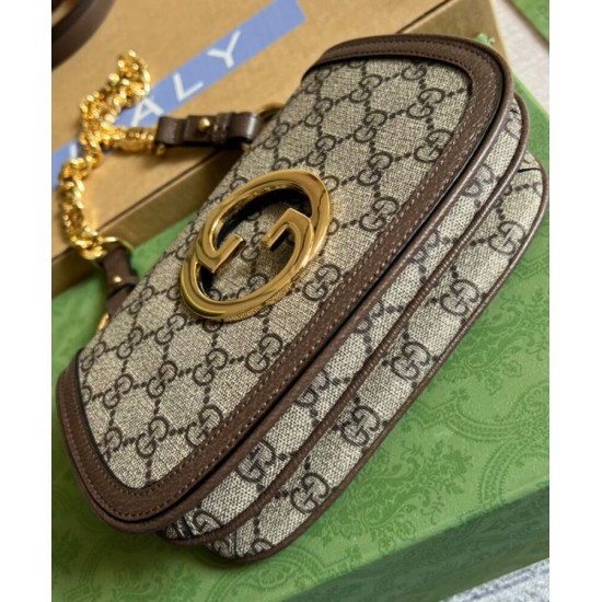 Replica Borsa a tracolla Gucci Blondie Mini 724645 Caffè scuro