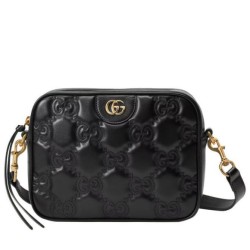 Replica Borsa a tracolla in pelle Gucci GG Matelasse 702234 nera