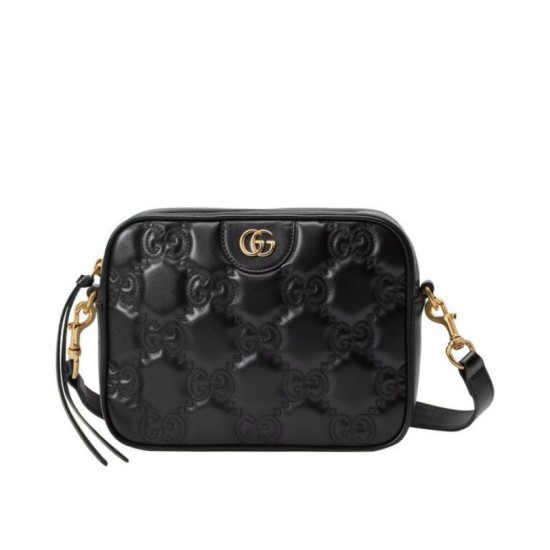 Replica Borsa a tracolla in pelle Gucci GG Matelasse 702234 nera
