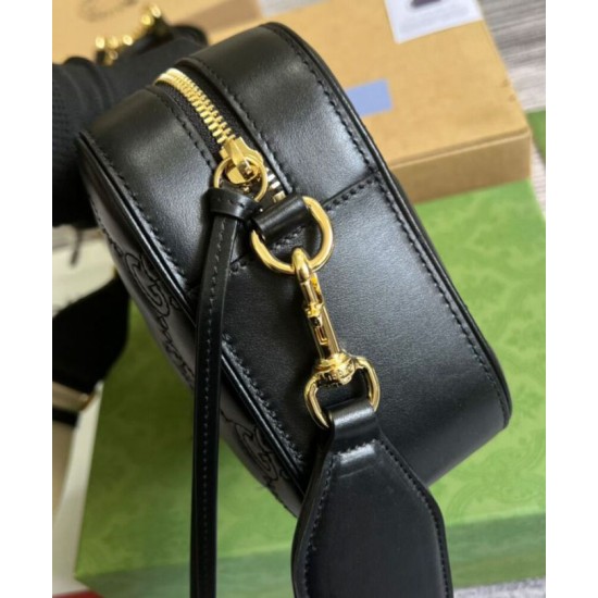 Replica Borsa a tracolla in pelle Gucci GG Matelasse 702234 nera