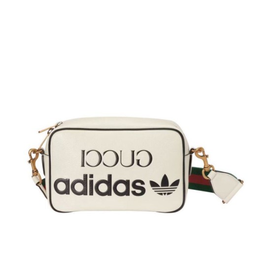 Replica Borsa a tracolla piccola Gucci x adidas 702427 Crema