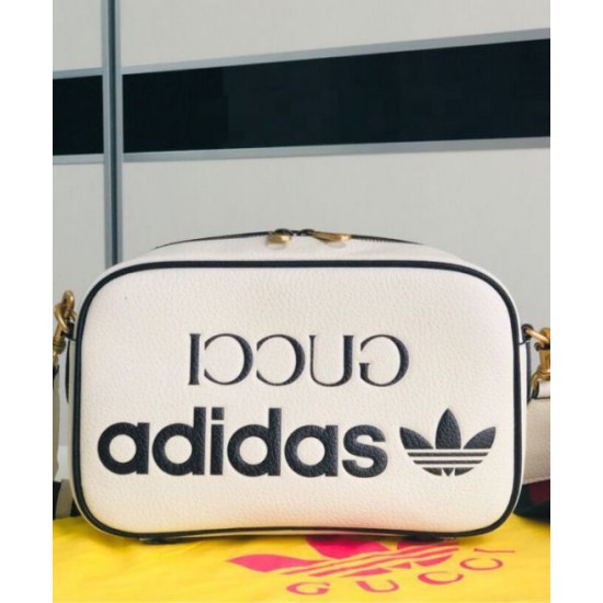 Replica Borsa a tracolla piccola Gucci x adidas 702427 Crema