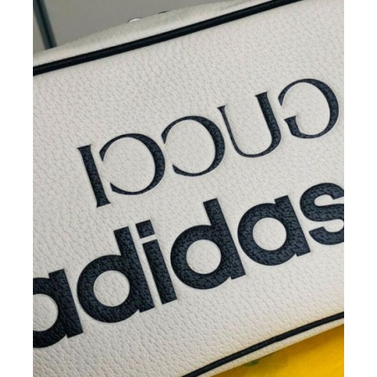 Replica Borsa a tracolla piccola Gucci x adidas 702427 Crema