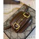 Replica Portafoglio con cinturino Gucci Horsebit 1955 699760 Caffè scuro