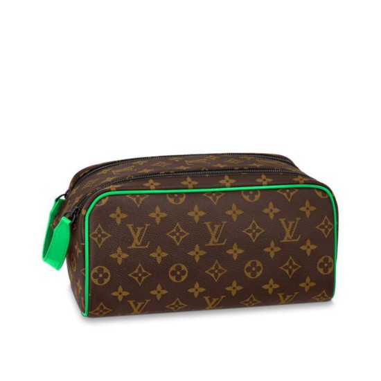 Replica Borsa da toilette Louis Vuitton Dopp Kit M46253 verde