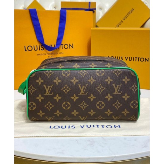 Replica Borsa da toilette Louis Vuitton Dopp Kit M46253 verde