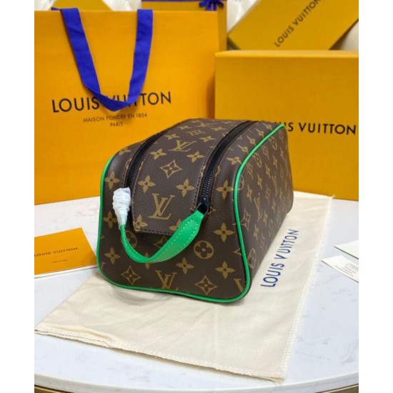Replica Borsa da toilette Louis Vuitton Dopp Kit M46253 verde