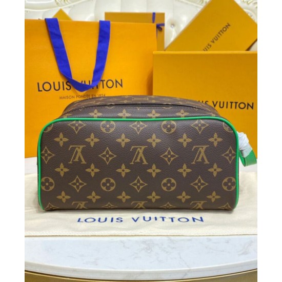Replica Borsa da toilette Louis Vuitton Dopp Kit M46253 verde
