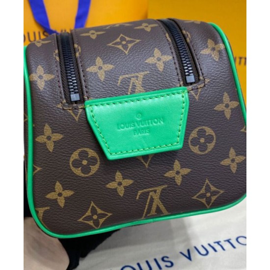 Replica Borsa da toilette Louis Vuitton Dopp Kit M46253 verde