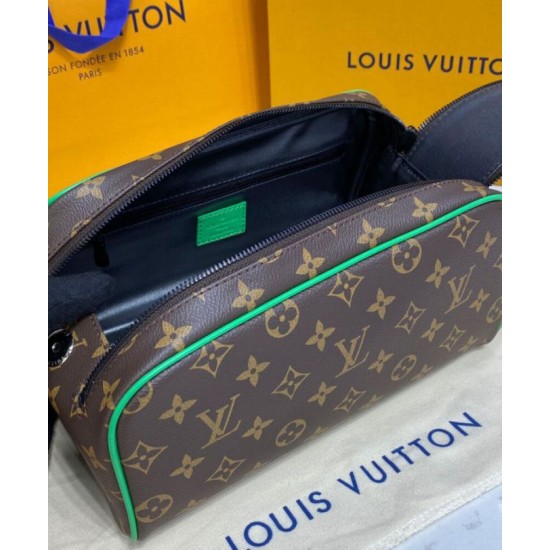 Replica Borsa da toilette Louis Vuitton Dopp Kit M46253 verde