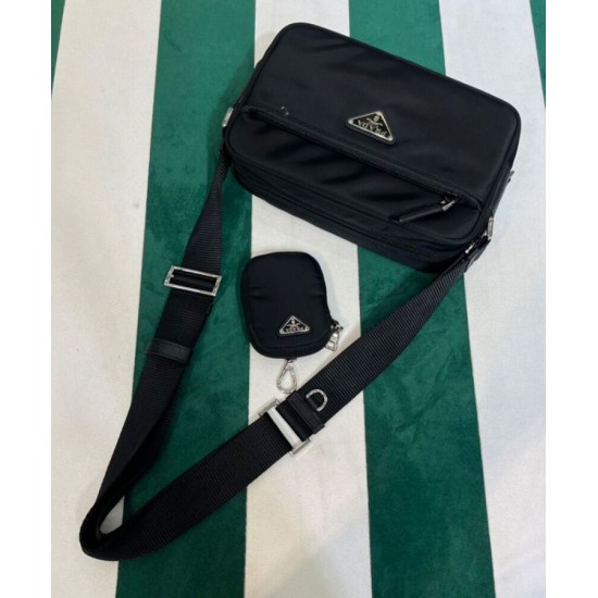Replica Borsa a tracolla Prada Re-Nylon 1BC167 nera
