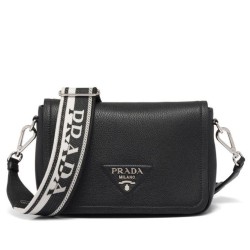 Replica Borsa a tracolla Prada 1BD314 nera