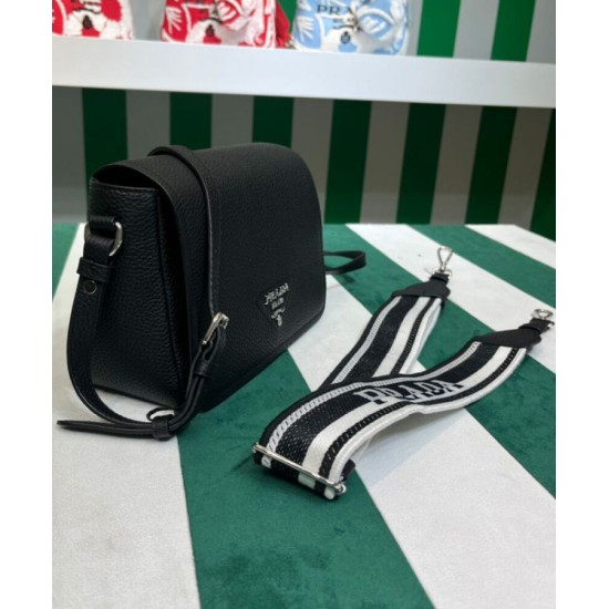 Replica Borsa a tracolla Prada 1BD314 nera