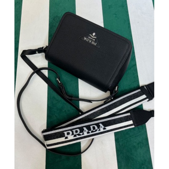 Replica Borsa a tracolla Prada 1BD314 nera