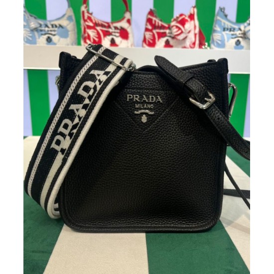Replica Mini borsa a tracolla Prada 1BH191 nera
