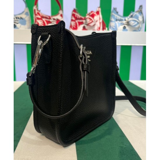 Replica Mini borsa a tracolla Prada 1BH191 nera