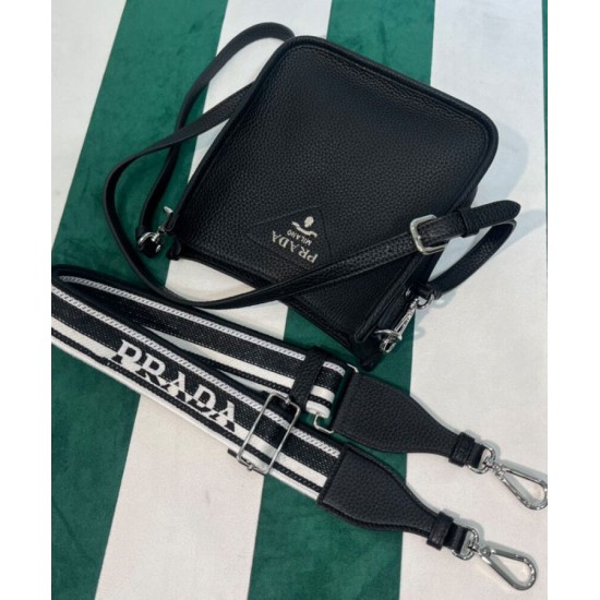 Replica Mini borsa a tracolla Prada 1BH191 nera