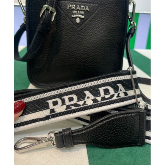 Replica Mini borsa a tracolla Prada 1BH191 nera
