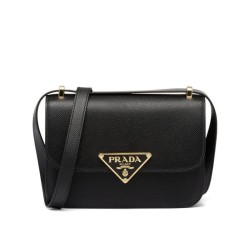 Replica Borsa a tracolla Prada Saffiano nera