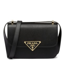 Replica Borsa a tracolla Prada Saffiano nera