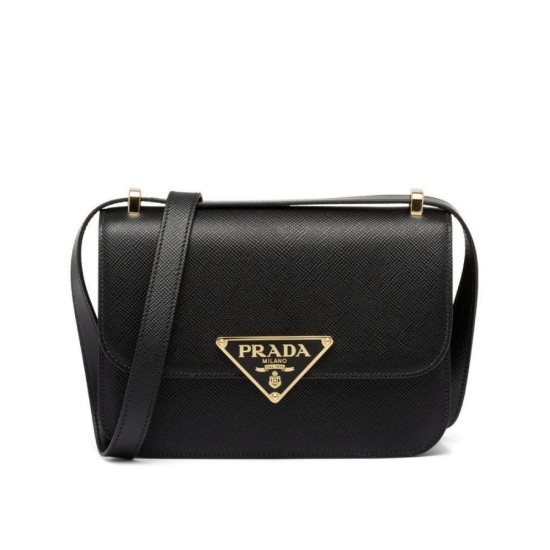 Replica Borsa a tracolla Prada Saffiano nera