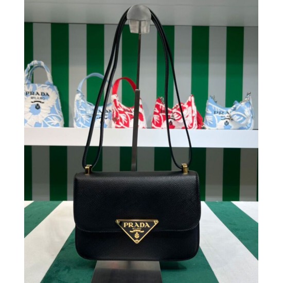 Replica Borsa a tracolla Prada Saffiano nera