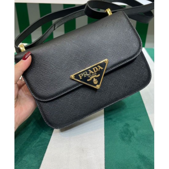 Replica Borsa a tracolla Prada Saffiano nera