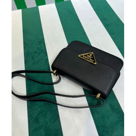 Replica Borsa a tracolla Prada Saffiano nera