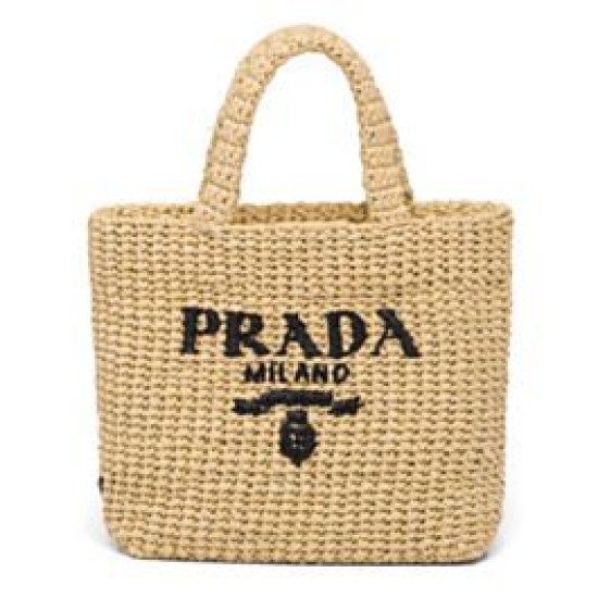 Replica Borsa tote Prada piccola in rafia Albicocca Replica Borsa tote Prada piccola in rafia Albicocca