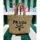 Replica Borsa tote Prada piccola in rafia Albicocca Replica Borsa tote Prada piccola in rafia Albicocca