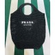 Replica Borsa tote Prada in rafia nera