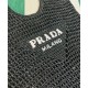 Replica Borsa tote Prada in rafia nera