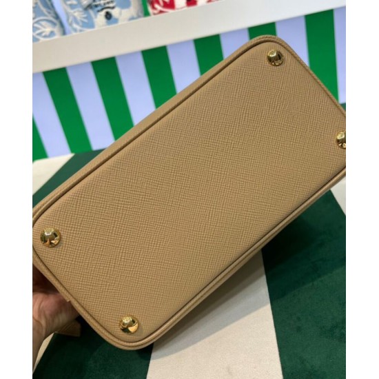 Replica Mini Borsa Prada Doppia In Pelle Saffiano Albicocca