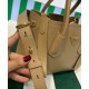 Replica Mini Borsa Prada Doppia In Pelle Saffiano Albicocca