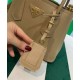 Replica Mini Borsa Prada Doppia In Pelle Saffiano Albicocca