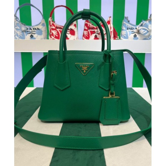 Replica Mini Borsa Prada Doppia In Pelle Saffiano Verde Replica Mini Borsa Prada Doppia In Pelle Saffiano Verde