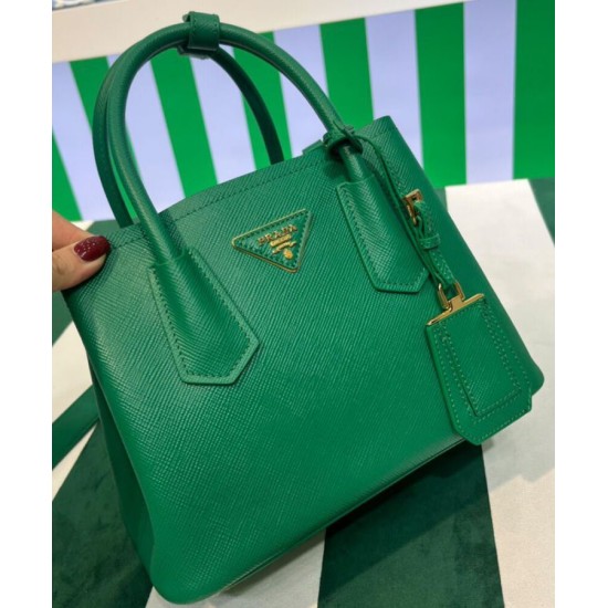 Replica Mini Borsa Prada Doppia In Pelle Saffiano Verde Replica Mini Borsa Prada Doppia In Pelle Saffiano Verde