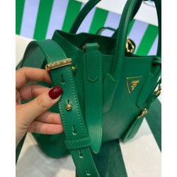 Replica Mini Borsa Prada Doppia In Pelle Saffiano Verde